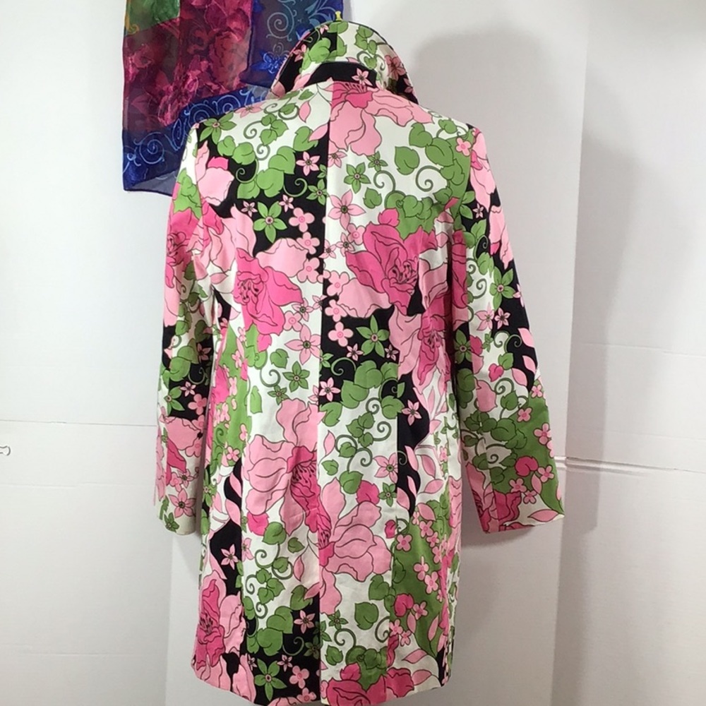 Aldo Trevi vintage floral long blazer jacket 8 - Picture 5 of 10